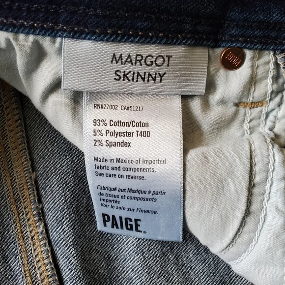 PAIGE | Raw Hem Margot Skinny High Waisted Jeans (Size 27) - Picture 7 of 8